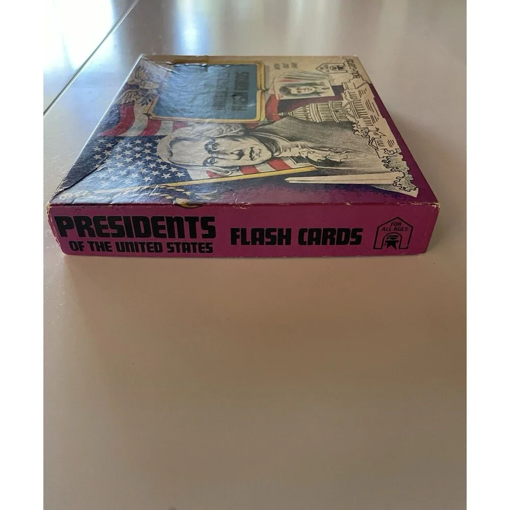 Vintage U.S. President Flash Card Set - Missing 24th President